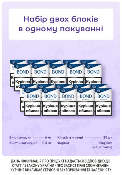 Сет Bond Street Blue Selection | Бонд Синій 20 / Бонд Блу / Бонд Синий